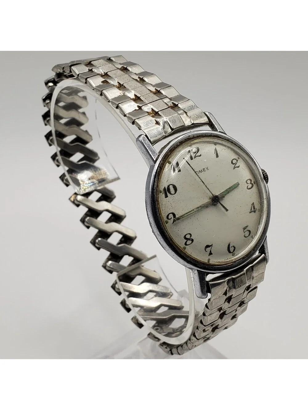 Vintage 1971 Timex Mercury Mechanical Watch 33mm For Parts Or Repair